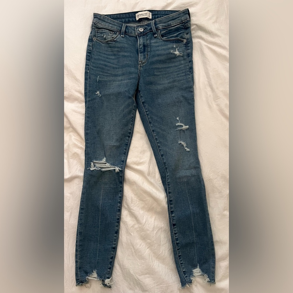 Mid Rise Supper Skinny Ankle jeans